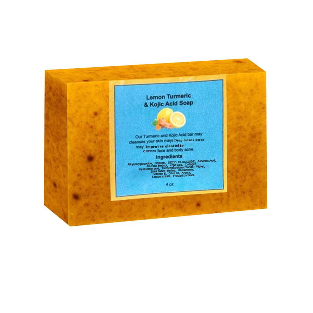 Turmeric Lemon Soap Bar for Face Body Tumeric Soap Smooth Skin Cleansing Natural Handmade Soap Skin Formula Soap for Women