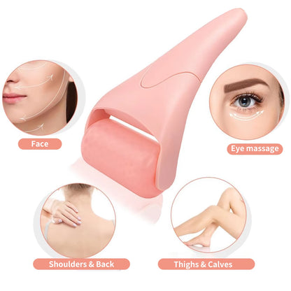 1Pc Portable and Practical Ice Roller Massage Device - Ice Facial Roller, Facial Ice Head Massage Roller, Ice Facial Roller