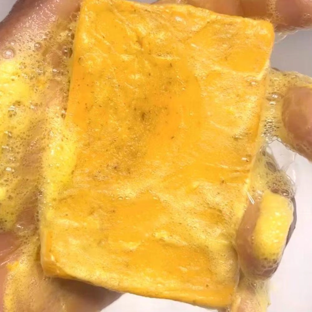 Turmeric Lemon Soap Bar for Face Body Tumeric Soap Smooth Skin Cleansing Natural Handmade Soap Skin Formula Soap for Women